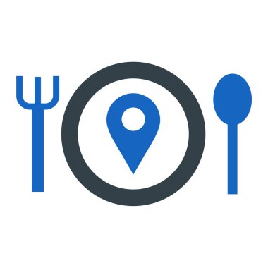 cafee konum pin simgesi vektör illüstrasyonu