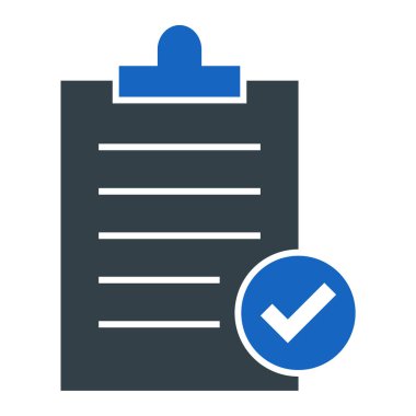 Kontrol listesi simgesi vektör illüstrasyonu