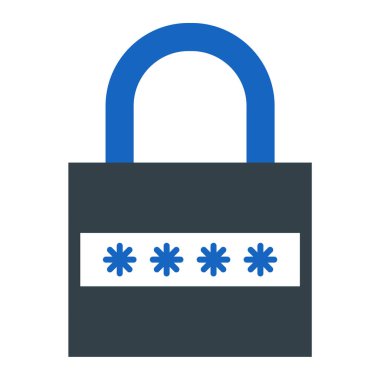 Kilit. Web simgesi basit illüstrasyon