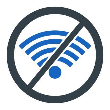 Sinyal simgesi yok. Düz dizayn. vektör illüstrasyonu.