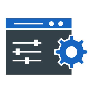 Web geliştirme simgesi. Basit tasarım