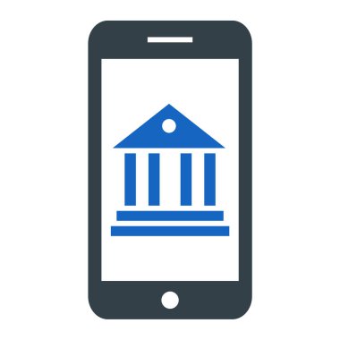 Banka simgesi, vektör illüstrasyonu