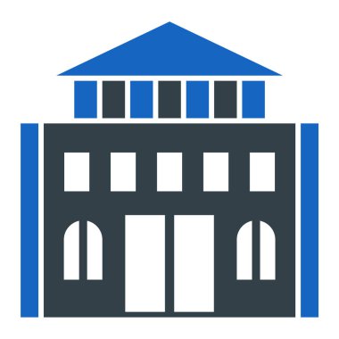 Bina. Web simgesi basit illüstrasyon