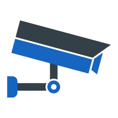 Güvenlik kamerası simgesi vektör illüstrasyonu