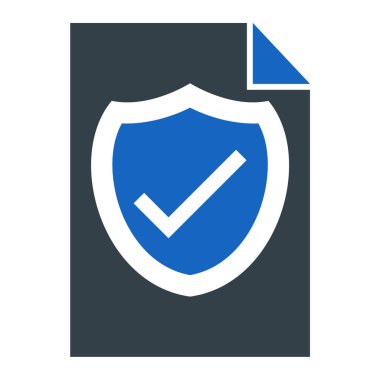 onay işareti simgesi ile kalkan. vektör çizim