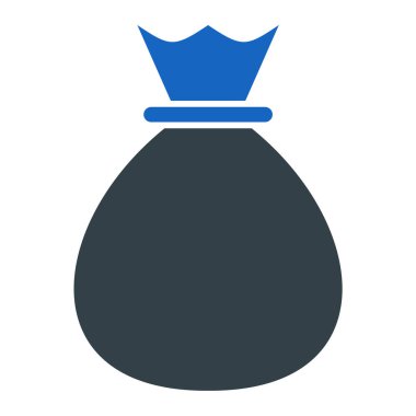 Para çantası ikonu. Düz dizayn. vektör illüstrasyonu.