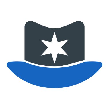 Şapka ikonu. Web için yıldız vektör simgelerinin basit illüstrasyonu