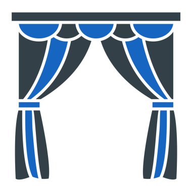 perde ikonu. vektör illüstrasyonu