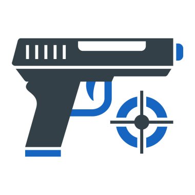 Silah ikonu. Web için silah vektör simgelerinin basit illüstrasyonu