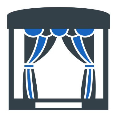 Tiyatro. Web simgesi basit illüstrasyon