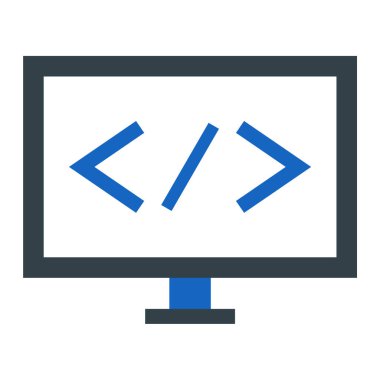 Bilgisayar. Web simgesi basit illüstrasyon