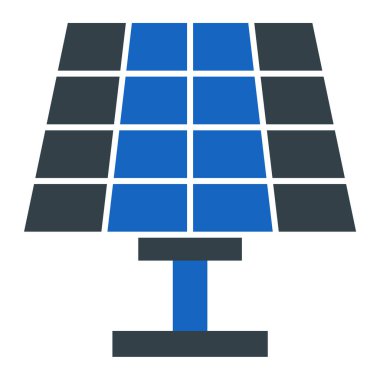 Güneş paneli simgesi. vektör illüstrasyonu