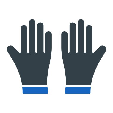 Eldiven simgesi vektör illüstrasyonu