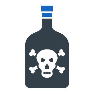 Bir kafatası simgesinin vektör çizimi