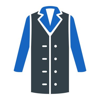 Ceket ikonu. Web için kıyafet vektör sembolünün basit bir illüstrasyonu