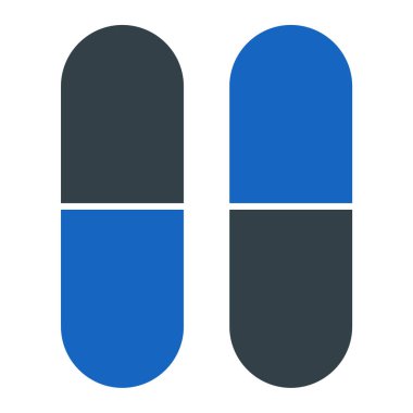 Kapsül simgesinin vektör illüstrasyonu