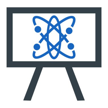 Bilim ve eğitim konsepti ikonu. Web için basit kimya tahtası vektör simgeleri çizimi