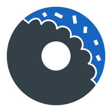 donut. Web simgesi basit illüstrasyon