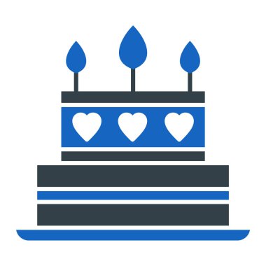 doğum günü pastası ikonu vektör illüstrasyon tasarımı