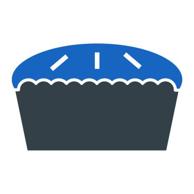 cupcake ikonu vektör illüstrasyonu