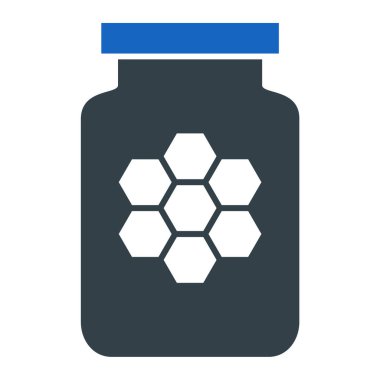 bal kavanozu ikon vektör illüstrasyonu