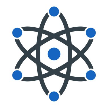 atom simgesi vektör illüstrasyonu