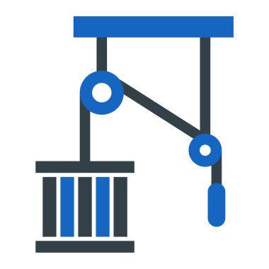 Vinç. Web simgesi basit illüstrasyon