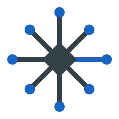 Kar tanesi. Web simgesi basit illüstrasyon