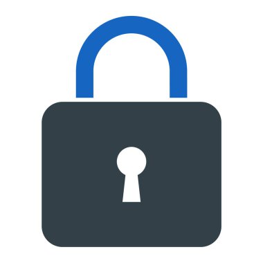 Asma kilit simgesi. vektör illüstrasyonu