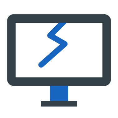 Monitör. Web simgesi basit illüstrasyon