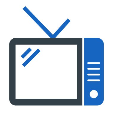 TV düz vektör simgesi