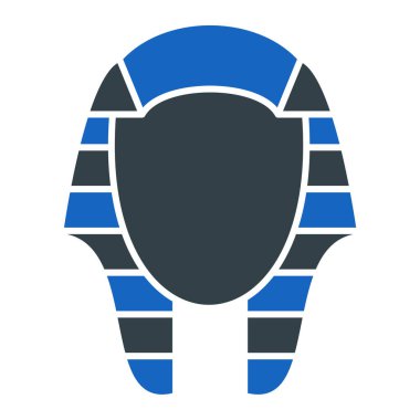 Güzel bir arkaplanı olan mavi ve beyaz çizgi simgesinin vektör çizimi