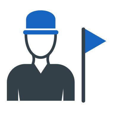 Golf oyuncusu simgesi vektör illüstrasyonu