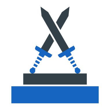 Kılıç. Web simgesi basit illüstrasyon