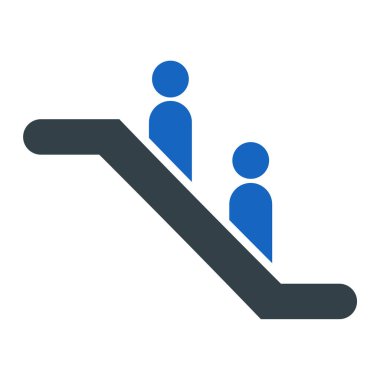 Yürüyen merdiven. Web simgesi basit illüstrasyon