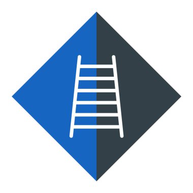 Merdiven. Web simgesi basit illüstrasyon