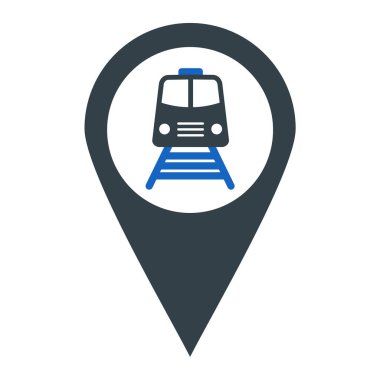 Tren ikonu. vektör illüstrasyonu