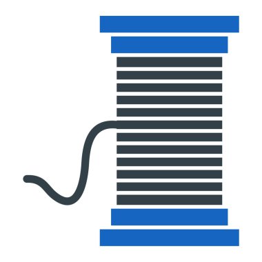 İp simgesi. Web için basit bobin vektör simgeleri çizimi