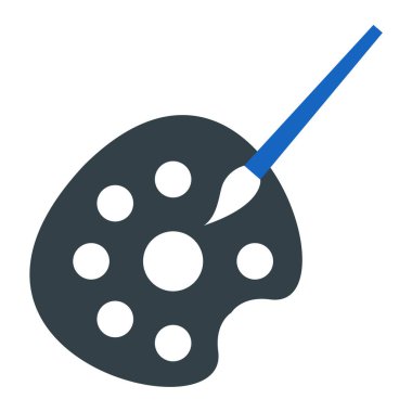 Boya fırçası. Basit resimleme