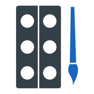 Tek bir beyaz ve mavi hapın vektör çizimi