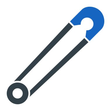 Tek izole edilmiş iğne simgesinin vektör çizimi