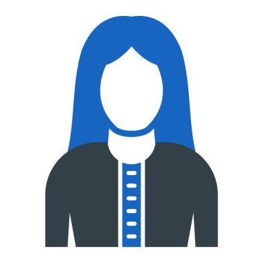 Kadın avatar. Basit tasarım