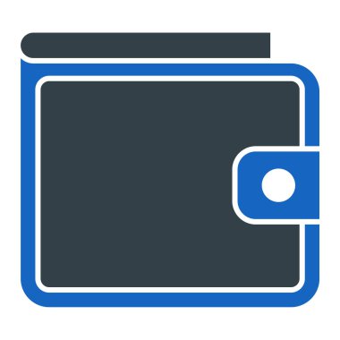 Cüzdan ikonu. Basit resimleme