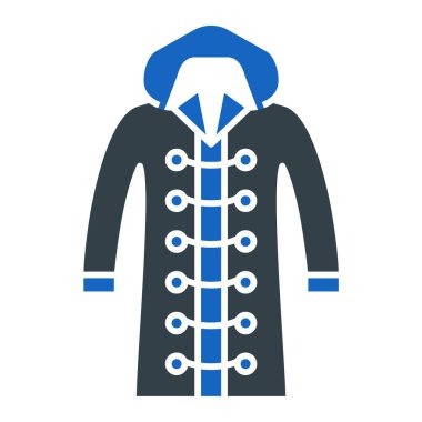 Ceket ikonu. Web için kıyafet vektör sembolünün basit bir illüstrasyonu