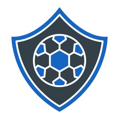 Top ve futbol vektör illüstrasyon tasarımı ile kalkan