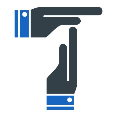 Bir musluk ikonunu tutan el. vektör illüstrasyonu