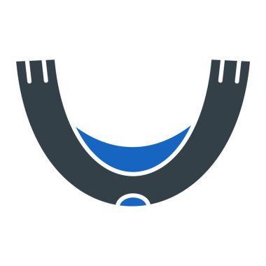 Bir çatal simgesinin vektör çizimi