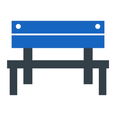 Yedek kulübesi Web simgesi basit illüstrasyon