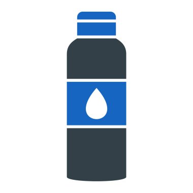 Su şişesi ikonu. Bira kavanozu vektörünün basit bir gösterimi. izole edilmiş düz biçim sembolü