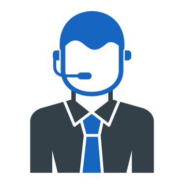 Çağrı merkezi simgesi. Beyaz arkaplanda izole edilmiş web tasarımı için müşteri servis vektör simgelerinin basit çizimi